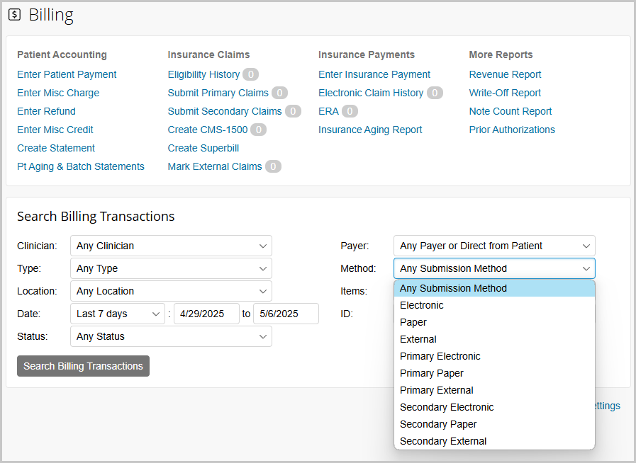 Billing Enhancements