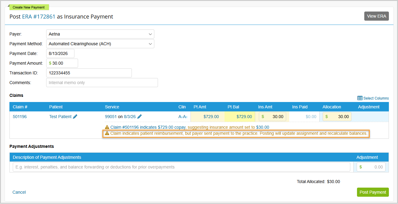 ERA posting for primary out-of-network claims has been improved to reduce manual work
